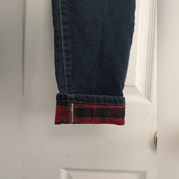 Maurices Mid Rise Jeans With Plaid Details - Picture 2 of 6